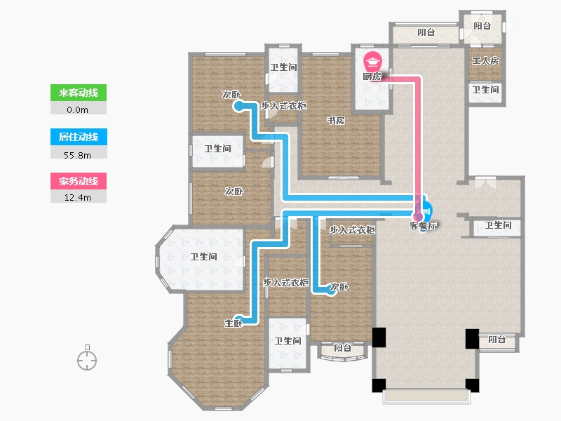 辽宁省-沈阳市-沈阳星河湾白塔河二路120-5号549m²-463.58-户型库-动静线