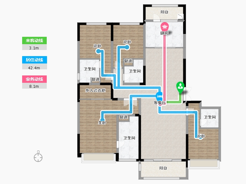 辽宁省-沈阳市-沈阳星河湾智慧二街100-9号（9号楼）245m²-195.99-户型库-动静线