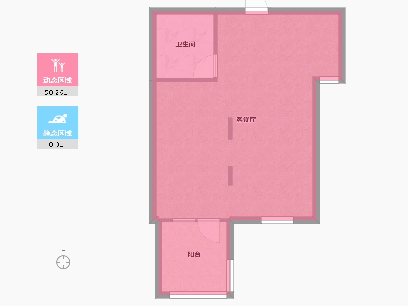 辽宁省-沈阳市-盛世园田居桃仙大街（1，2)号楼61m²-45.80-户型库-动静分区