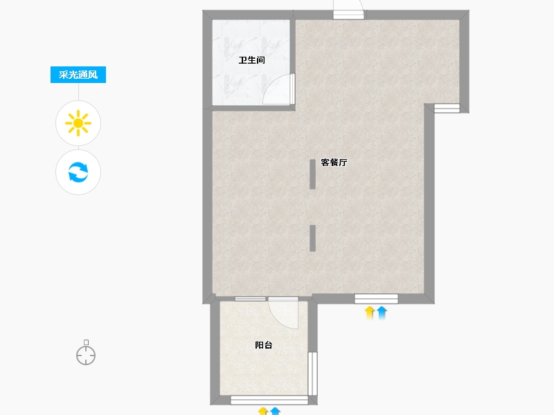 辽宁省-沈阳市-盛世园田居桃仙大街（1，2)号楼61m²-45.80-户型库-采光通风