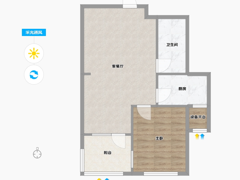 辽宁省-沈阳市-盛世园田居桃仙大街（3，26)号楼68m²-51.60-户型库-采光通风