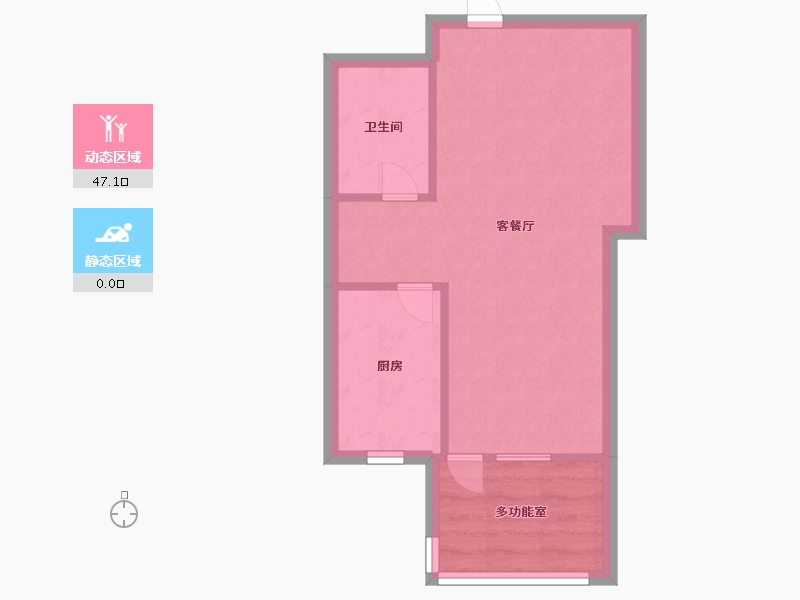 辽宁省-沈阳市-盛世园田居桃仙大街(8,9,10,11)号楼53m²-42.40-户型库-动静分区