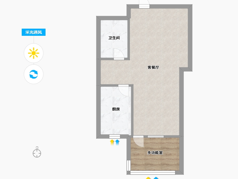 辽宁省-沈阳市-盛世园田居桃仙大街(8,9,10,11)号楼53m²-42.40-户型库-采光通风