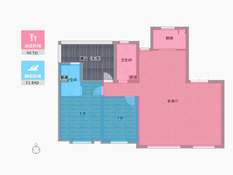 辽宁省-沈阳市-万锦红树湾锦上莫子山路（20,23,16）号楼107m²-100.07-户型库-动静分区