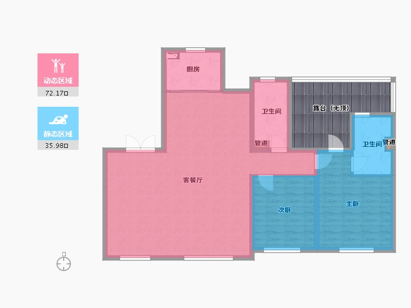 辽宁省-沈阳市-万锦红树湾锦上莫子山路(21,22）号楼125m²-111.73-户型库-动静分区