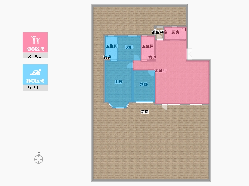 辽宁省-沈阳市-万锦红树湾锦上莫子山路(21,22,31)号楼136m²-316.19-户型库-动静分区