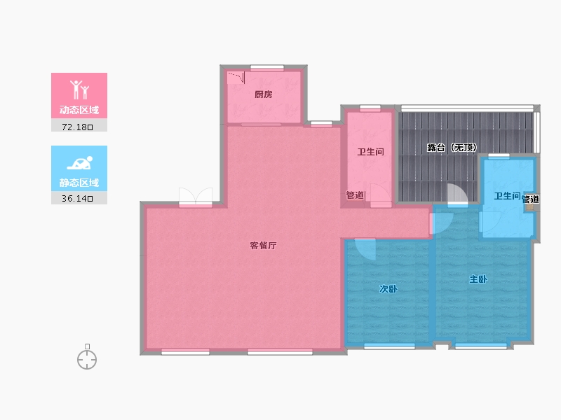 辽宁省-沈阳市-万锦红树湾锦上莫子山路（20,23）号楼116m²-111.63-户型库-动静分区