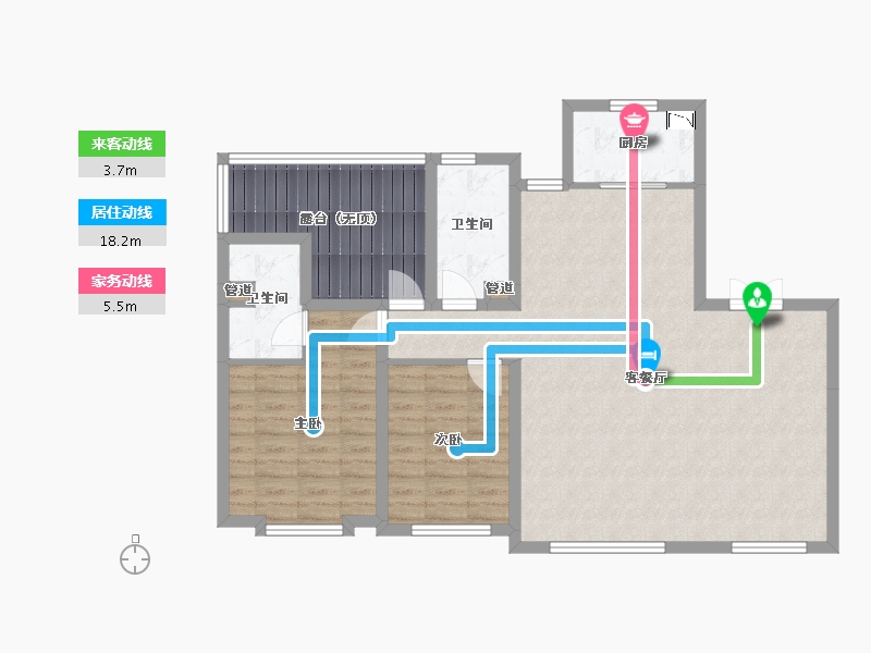 辽宁省-沈阳市-万锦红树湾锦上莫子山路(21,22,31）号楼117m²-100.02-户型库-动静线