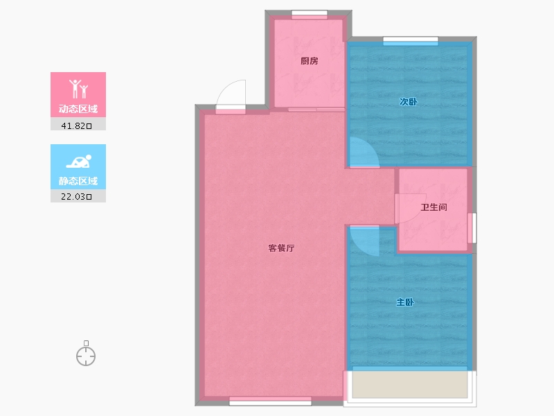 辽宁省-沈阳市-万锦香樟树金阳大街（2,3,5）号82m²-58.36-户型库-动静分区