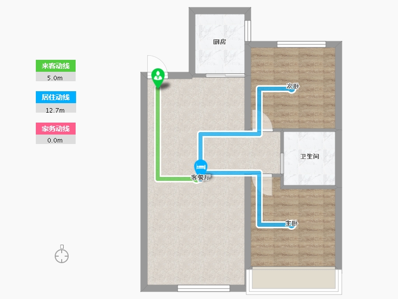 辽宁省-沈阳市-万锦香樟树金阳大街（1,6）号85m²-62.02-户型库-动静线