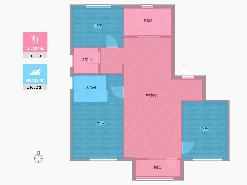 辽宁省-沈阳市-万科翡翠臻园全运路（20，15，8）号楼115m²-80.76-户型库-动静分区