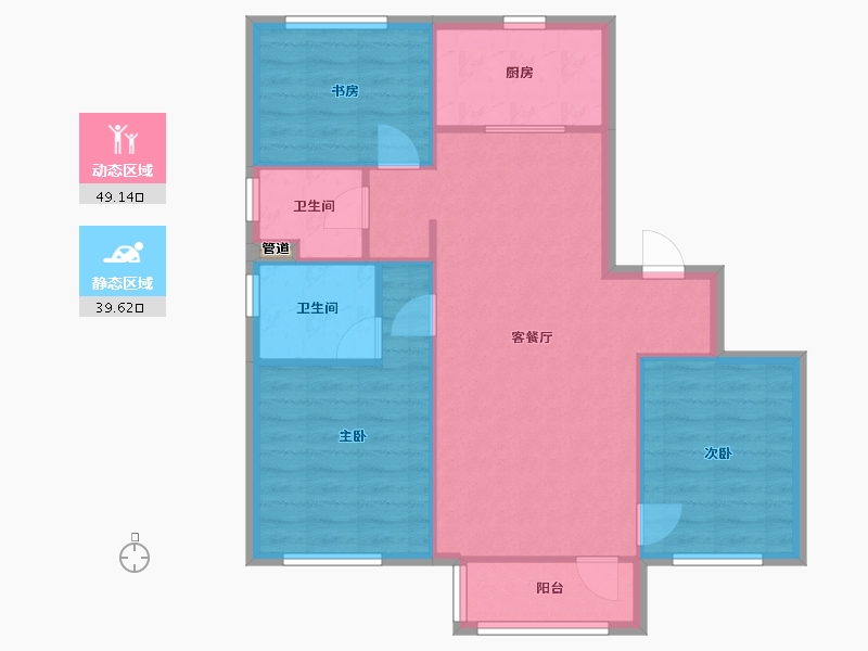 辽宁省-沈阳市-万科翡翠臻园全运路(16,10,6,8,19）号楼120m²-80.86-户型库-动静分区