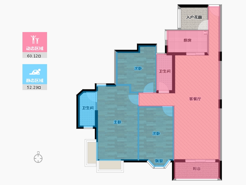 广东省-广州市-东湖洲花园-104.64-户型库-动静分区