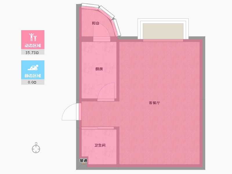 辽宁省-沈阳市-益华御才湾新明街（6，8）号楼40m²-32.17-户型库-动静分区