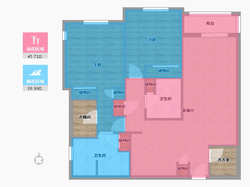 Florida-Miami-Dade-AMLI Doral-79.71-户型库-动静分区