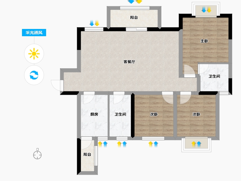 四川省-自贡市-燊海森林-82.32-户型库-采光通风