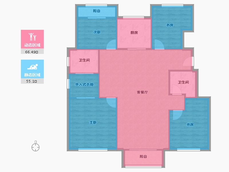 天津-天津市-御湖庄园品澜花苑8号楼建面144m²-111.76-户型库-动静分区