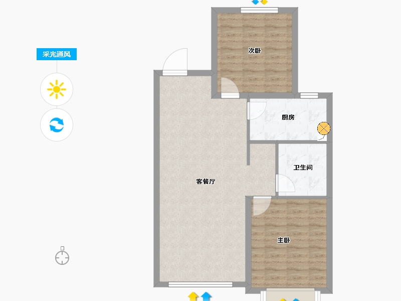 黑龙江省-哈尔滨市-哈尔滨融创城・领域-71.26-户型库-采光通风