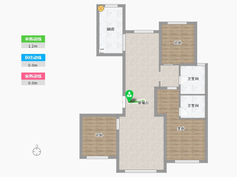 黑龙江省-哈尔滨市-哈尔滨融创城・领域-105.59-户型库-动静线