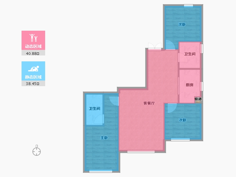 天津-天津市-首创天阅海河4号楼建面118m²-71.88-户型库-动静分区