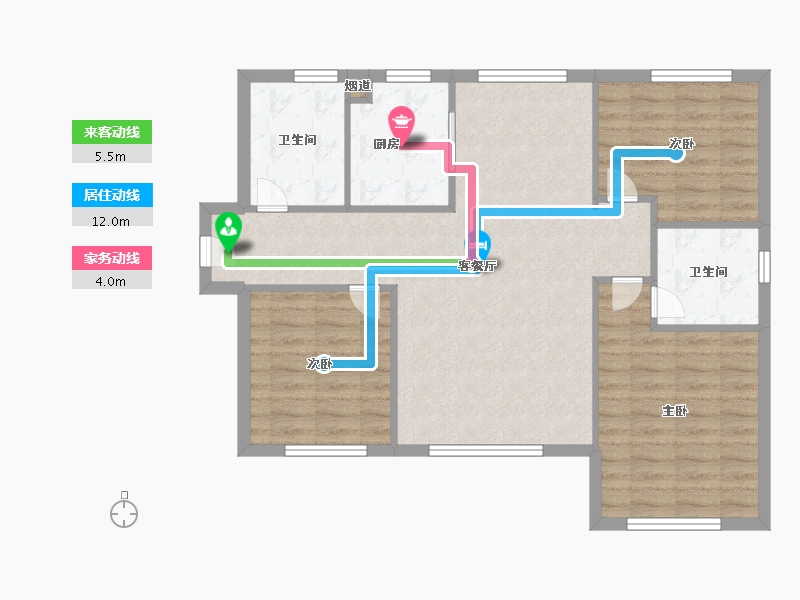 天津-天津市-中海国际公园城秀湖苑17号楼,尚湖苑25号楼,悦湖苑11号楼,尚湖苑3号楼,秀湖苑1-87.10-户型库-动静线