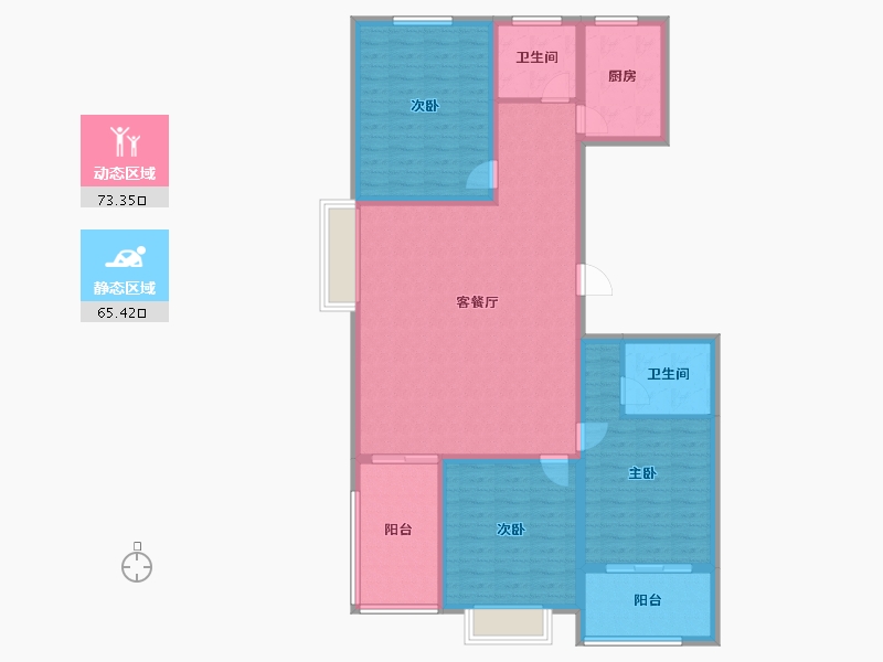 山东省-聊城市-孟达国际-125.46-户型库-动静分区