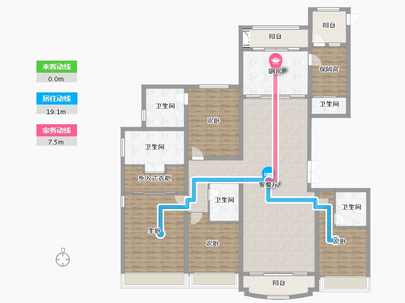 辽宁省-沈阳市-星河湾2期255平-192.86-户型库-动静线