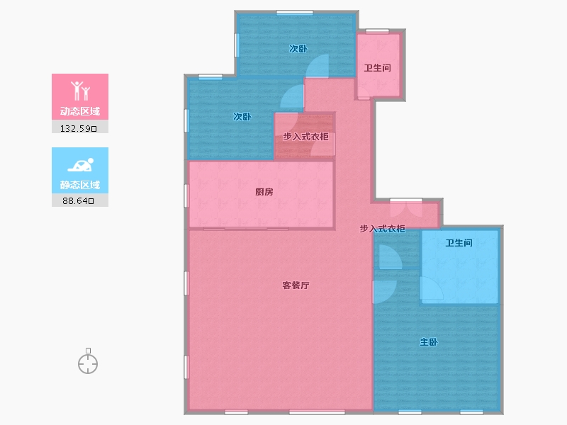 山东省-青岛市-深蓝中心建面260m²-208.00-户型库-动静分区