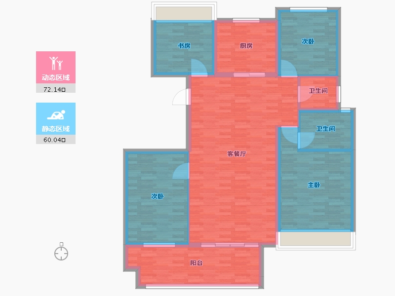 安徽省-宣城市-中梁壹号院-120.00-户型库-动静分区