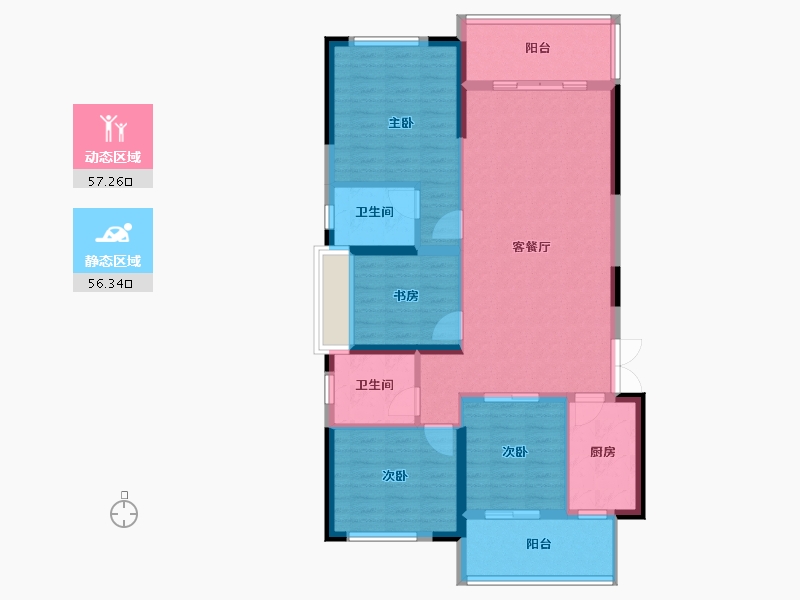 湖南省-湘潭市-五矿万境水岸-102.45-户型库-动静分区