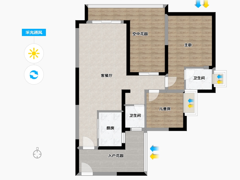 广东省-东莞市-新世纪上河居-94.08-户型库-采光通风