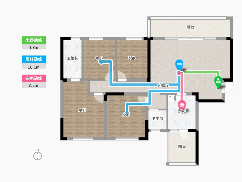 四川省-成都市-万科翡翠和悦-120.97-户型库-动静线