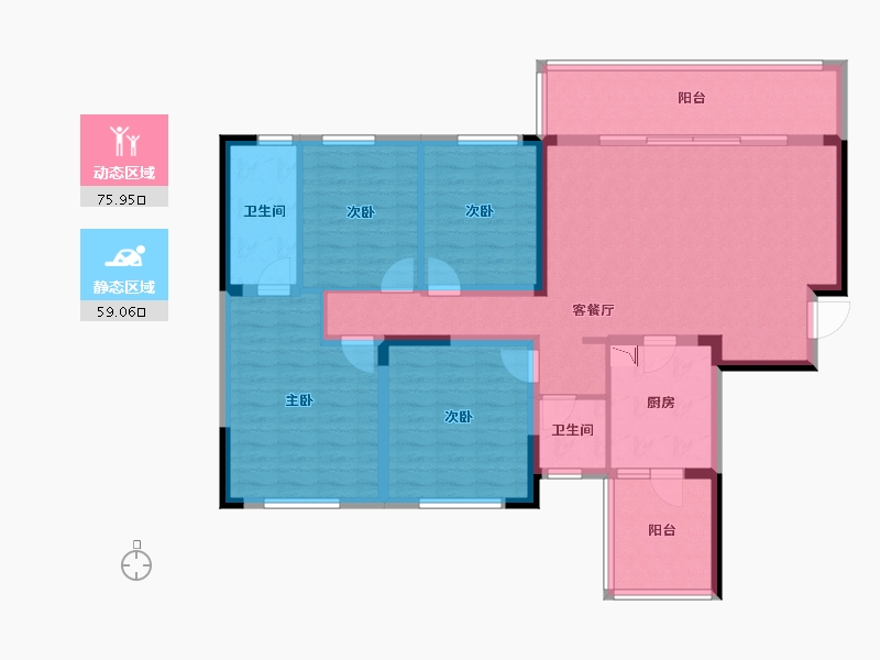 四川省-成都市-万科翡翠和悦-120.97-户型库-动静分区