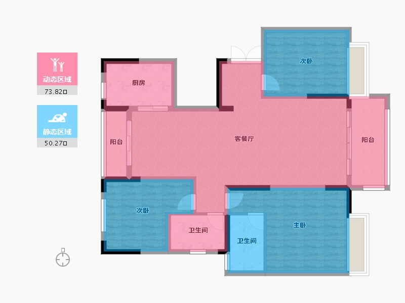 河南省-商丘市-建业春天里二期-111.48-户型库-动静分区