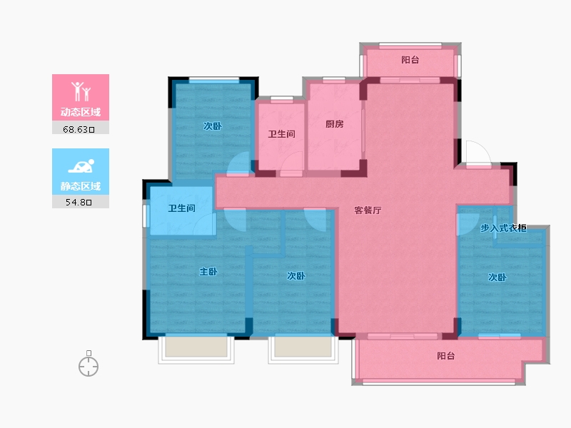 江西省-赣州市-尚悦华府-110.45-户型库-动静分区