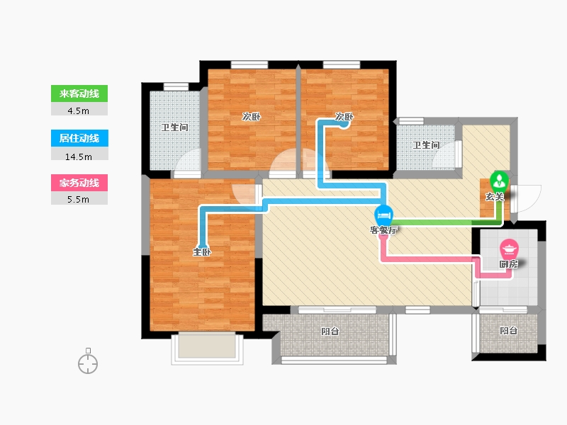 四川省-广安市-帝谷公园城-84.73-户型库-动静线