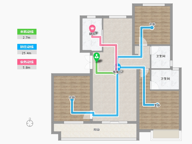 山东省-临沂市-三众十里阳光-108.99-户型库-动静线