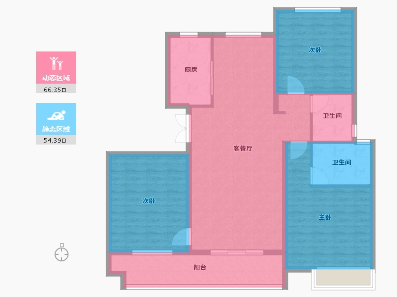 山东省-临沂市-三众十里阳光-108.99-户型库-动静分区