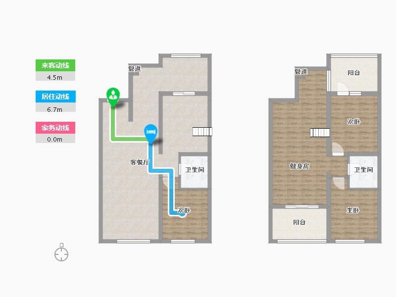 辽宁省-沈阳市-外滩叁号长白四街229-3号(2号楼)189m²-149.82-户型库-动静线