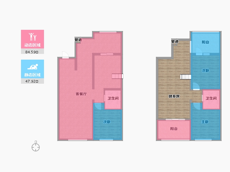 辽宁省-沈阳市-外滩叁号长白四街229-3号(2号楼)189m²-149.82-户型库-动静分区