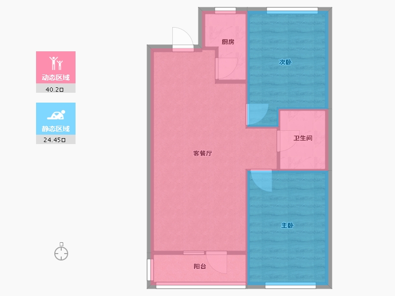 辽宁省-沈阳市-雍华御景81㎡户型81m²-58.67-户型库-动静分区