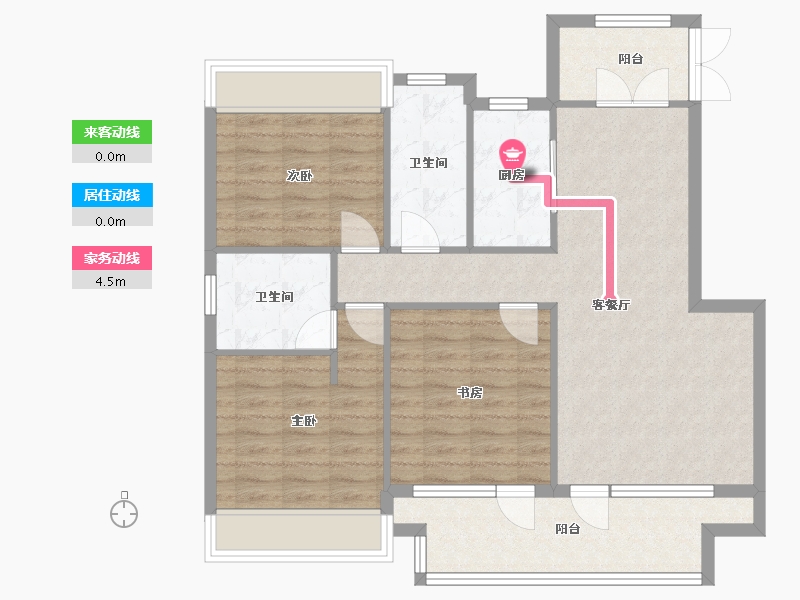 辽宁省-沈阳市-荣盛锦绣御府梅江街（12,4,8,24）号楼118m²-92.64-户型库-动静线