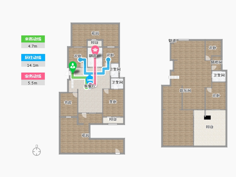 辽宁省-沈阳市-中粮花熙祥云140m²-348.33-户型库-动静线