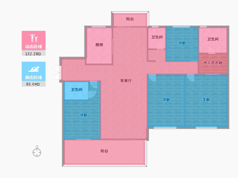 湖南省-长沙市-恩瑞御西湖建面250m²-200.75-户型库-动静分区