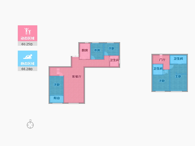 湖南省-长沙市-建发央著7号楼,9号楼,12号楼建面141m²-112.80-户型库-动静分区