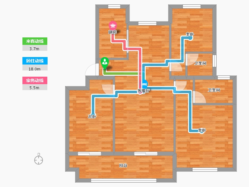 江苏省-淮安市-香溢茗园-89.10-户型库-动静线