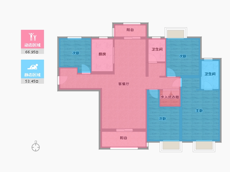 湖南省-长沙市-金地中交麓谷香颂4号楼,5号楼,6号楼建面143m²-107.10-户型库-动静分区