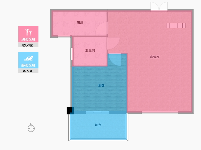 湖南省-长沙市-高峰璟麟府4号楼建面142m²-113.60-户型库-动静分区