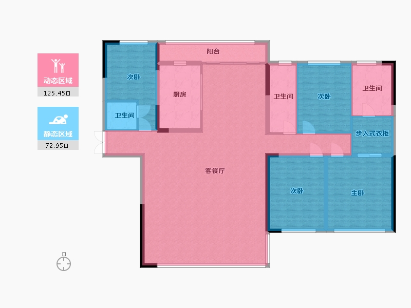 湖南省-长沙市-晟通牡丹舸建面231m²-181.97-户型库-动静分区