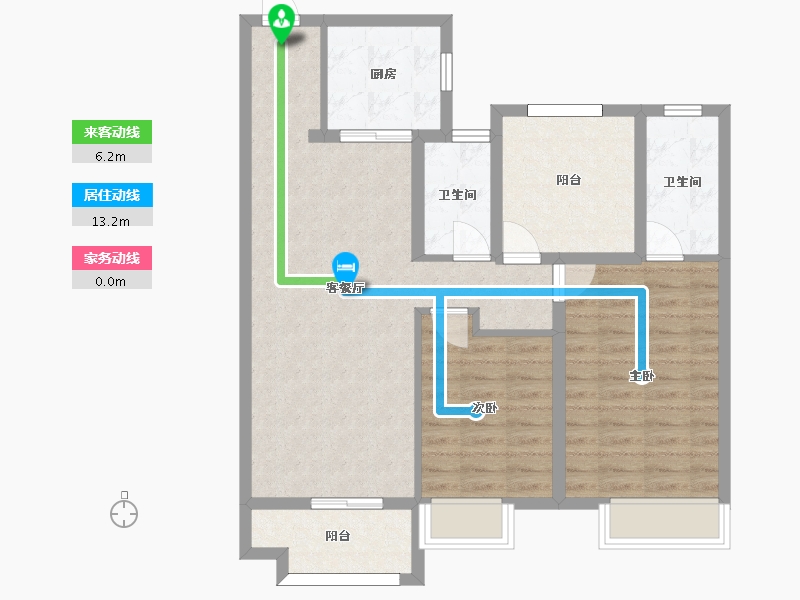 湖南省-长沙市-中海阅麓山建面112m²-85.49-户型库-动静线